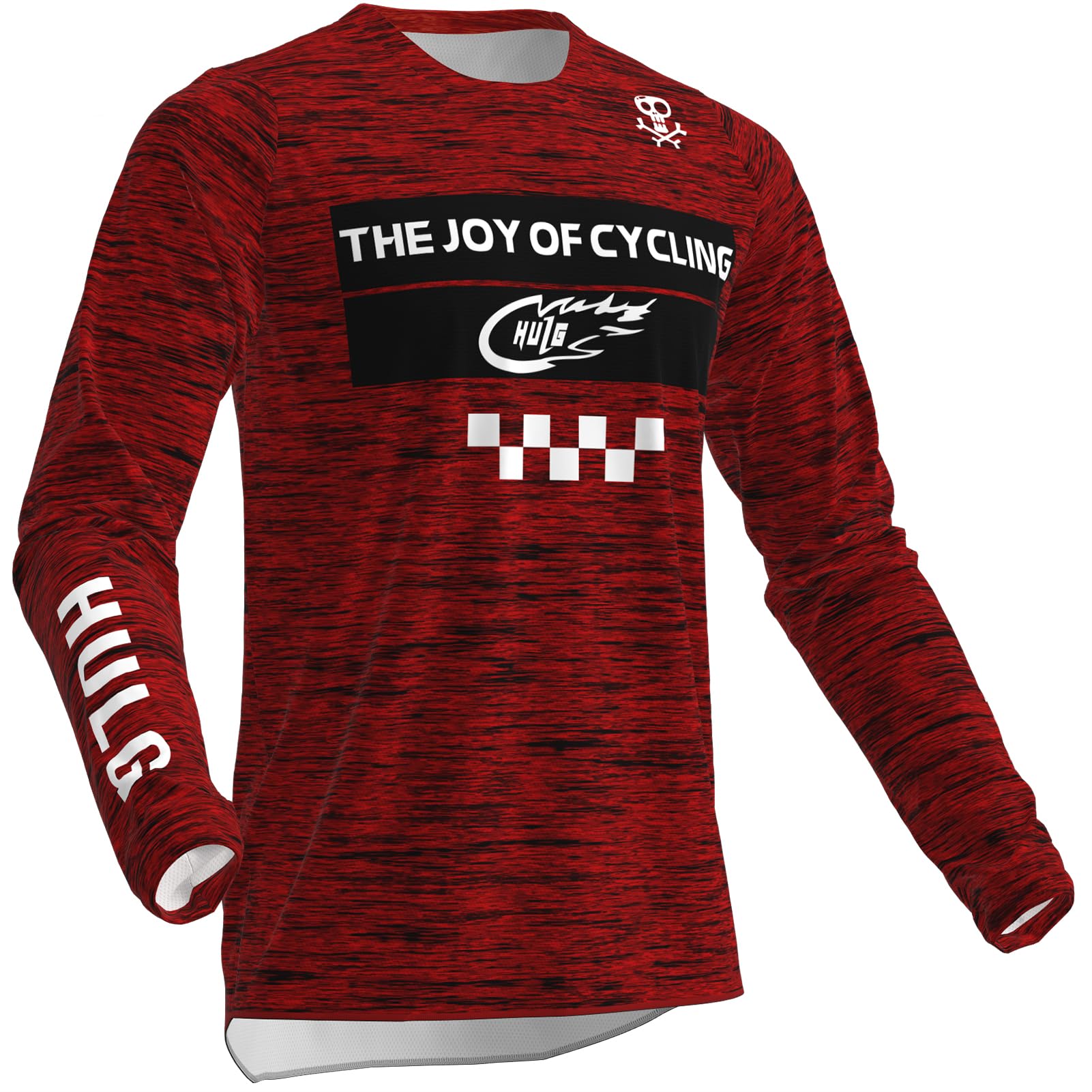 HULG Maglia MTB, Maglie Ciclismo da Uomo, Maglia Motocross, Tuta da Discesa, Asciugatura Rapida E Traspirante, Adatta per MTB/BMX/motociclette da Fondo E Altri Sport