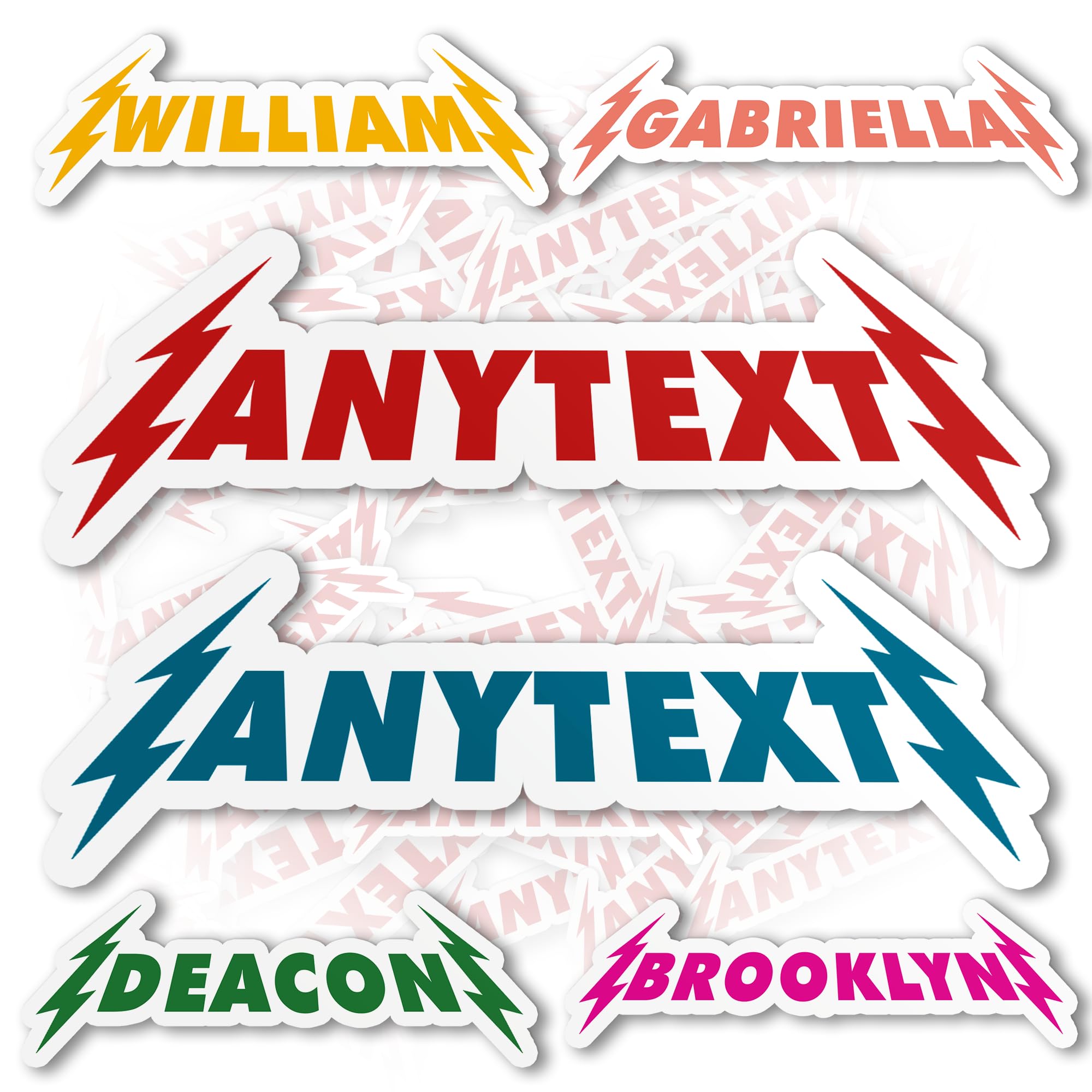 Custom Name Rock Sticker Personalized Metal Name Stickers Gift for Fan Waterproof Vinyl Sticker for Laptop, Water Bottles, Phone, Kindle Rock Band