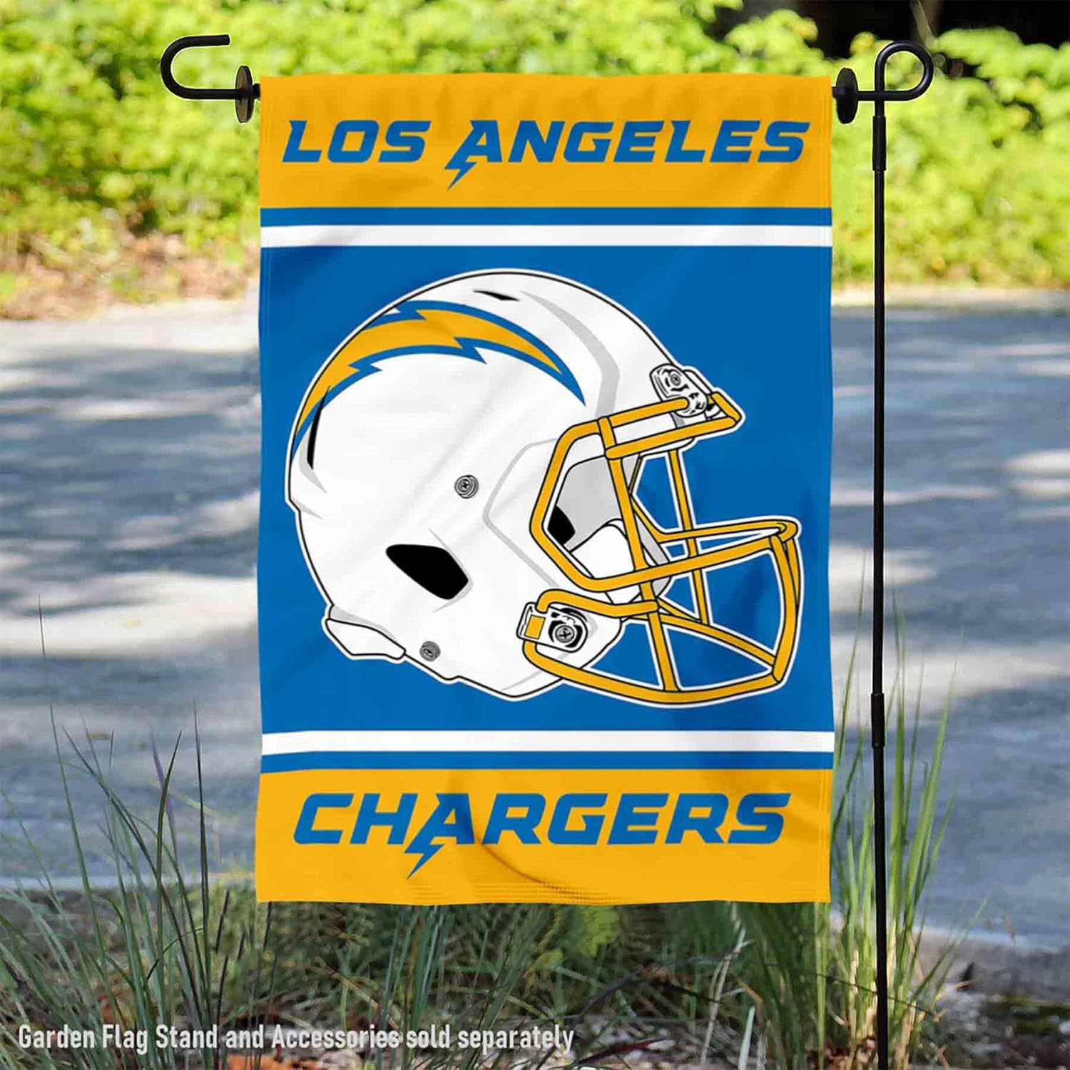 Los Angeles Chargers Helmet Double Sided Garden Banner Flag - Image 2