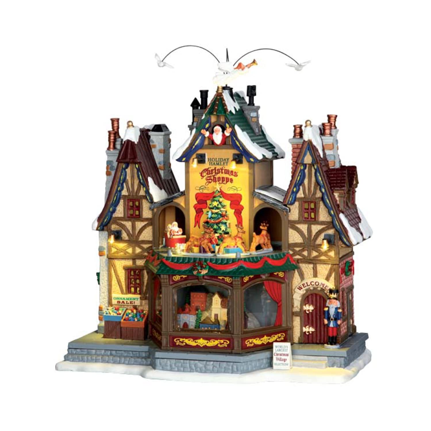 Amazon.com: Lemax Holiday Hamlet Christmas Shoppe, with 4.5V
