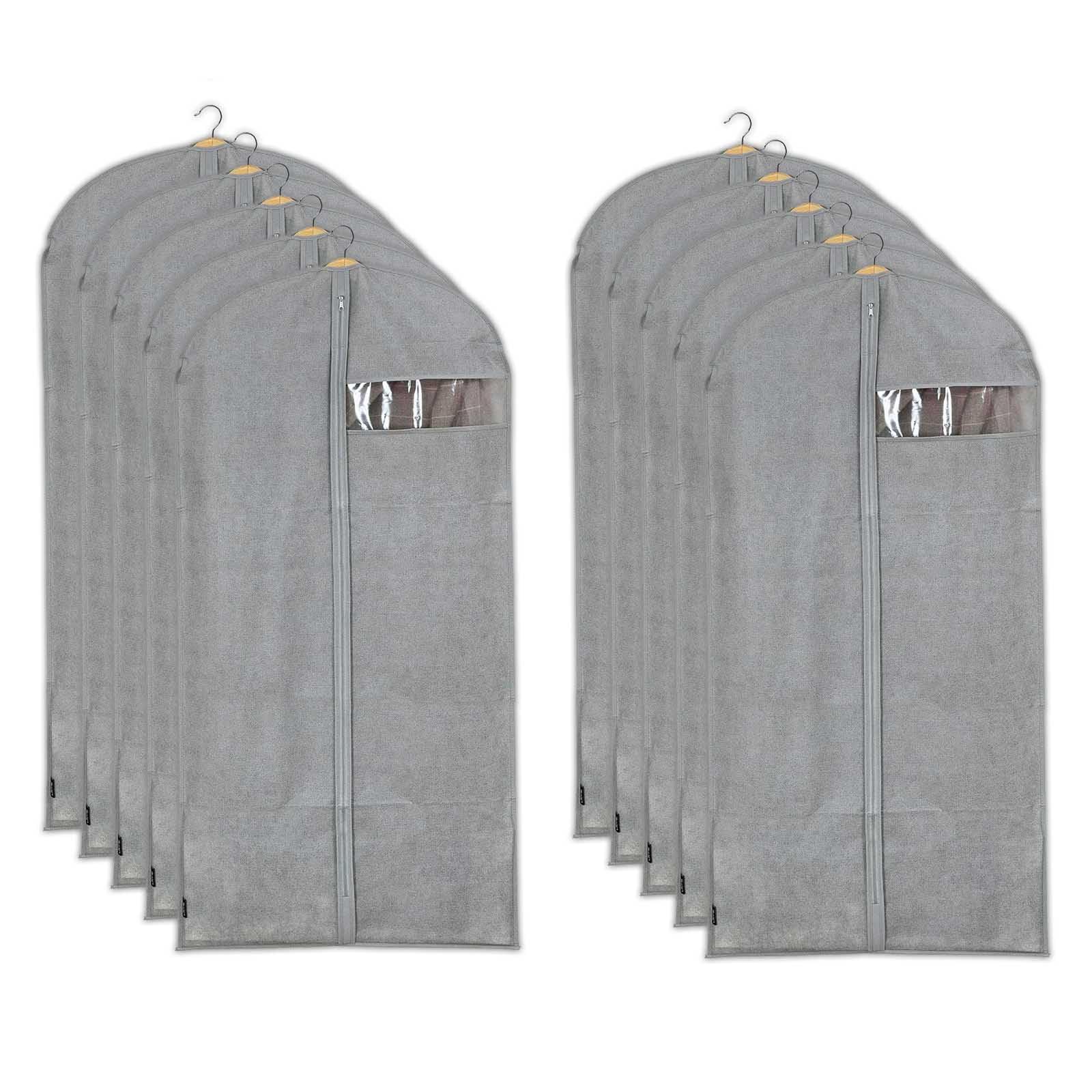 10 Stück Kleidersäcke Transparent - 60x180cm Kleiderschutzhüllen Zum Aufhängen