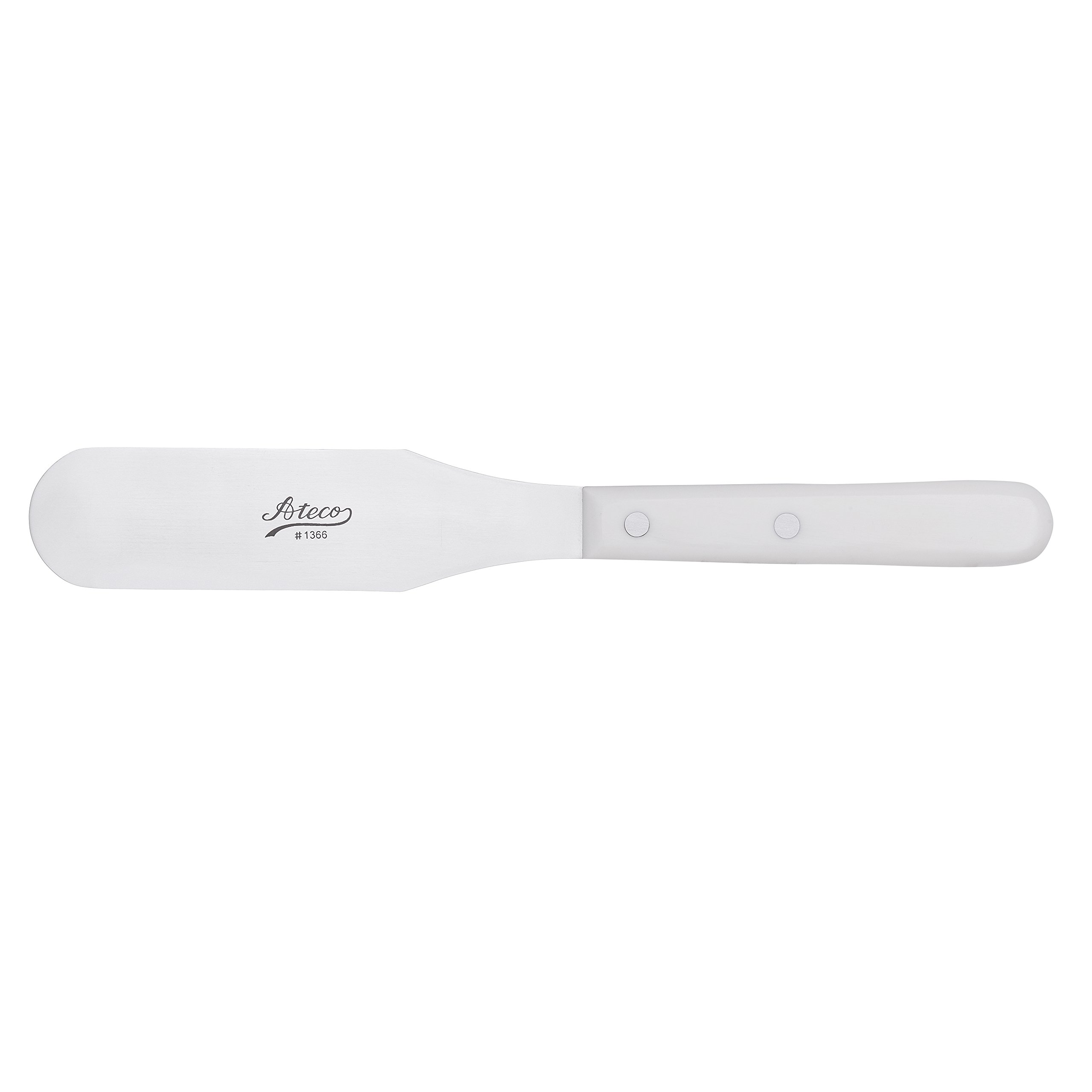Ateco Straight Spatula with 6-Inch Stainless Steel Blade, Plastic Handle, Dishwasher Safe