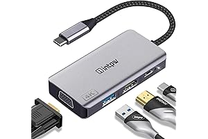 USB C to HDMI Adapter, VGA Adapter for Macbook, Projector Adapter, USB...