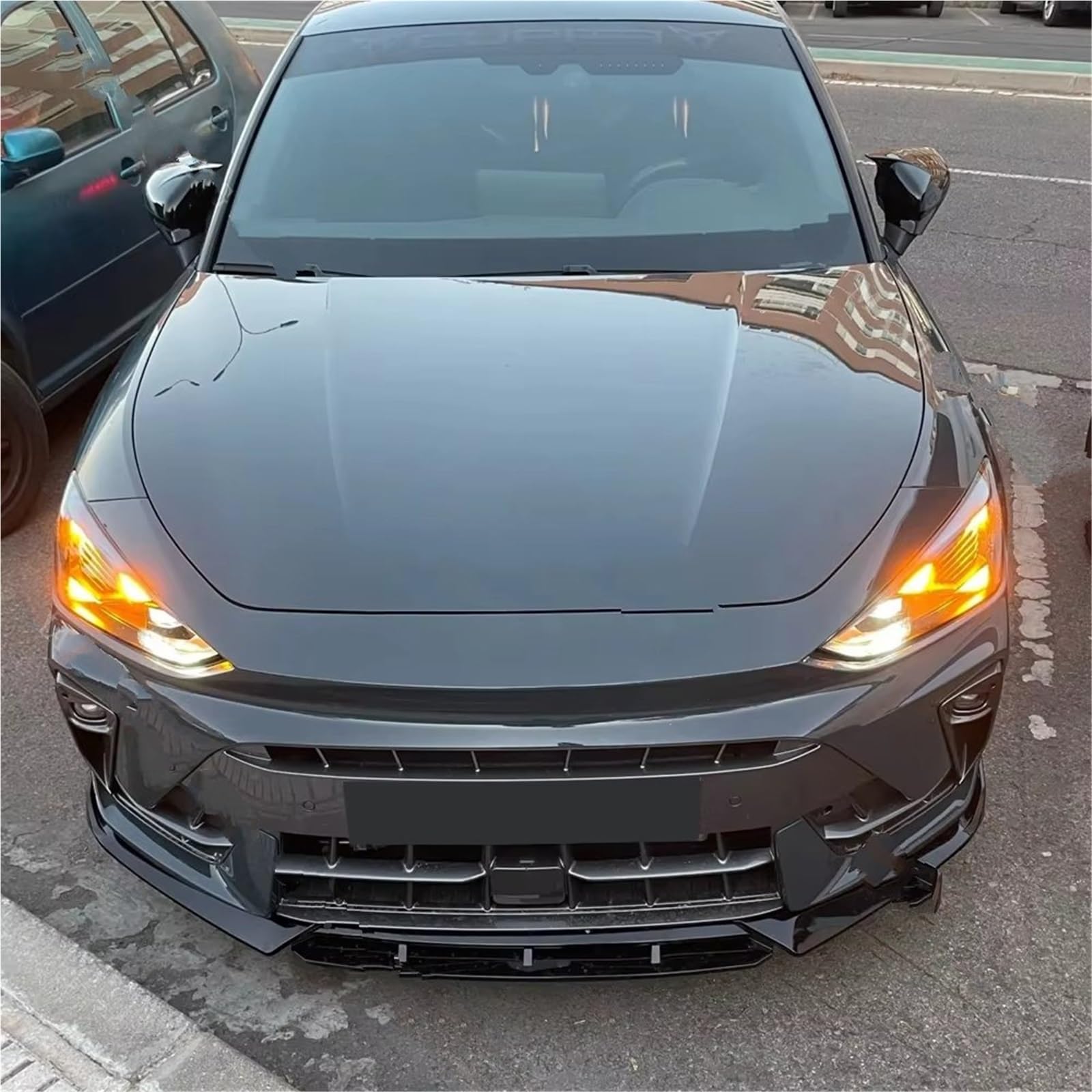 Kit Paraurti Anteriore Paraurti Anteriore Labbro Diffusore Per SEAT Per Cupra Leon VZ Per TSI Sportstourer VZ 2021-2025 Spoiler Splitter Deflettore Labbro Spoiler Paraurti(24-25)