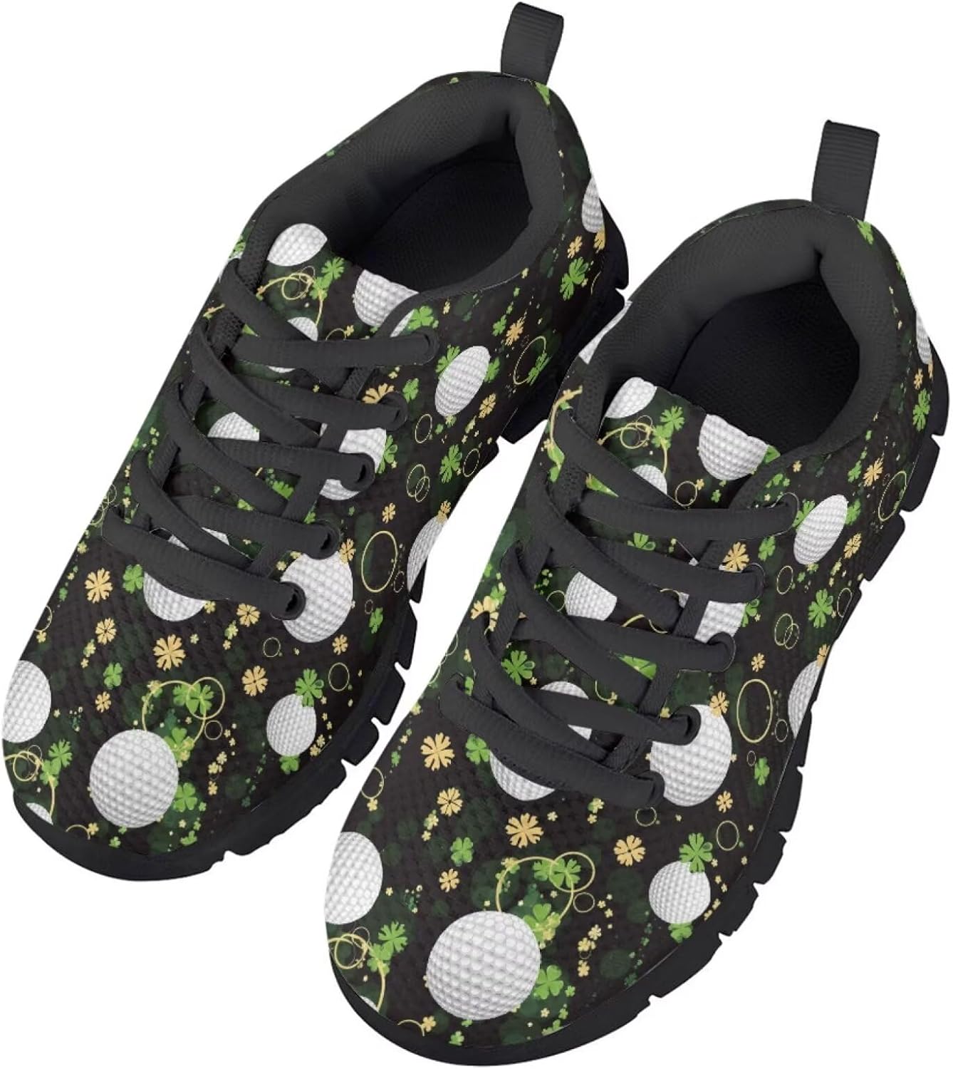 Ladybug Shoes for Girls Lightweight Kids Trainer Running Sneakers Lace Up Tennis Shoes Outdoor School Travel