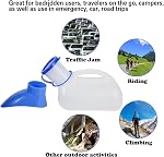 Awoken Urinal unisexe, urinoir de toilette portable pour hommes et femmes, bouteille de pipi avec un couvercle et entonnoir pour les enfants âgés et les patients pour le camping voyage extérieur