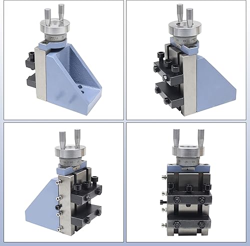 Miniatura 2 de CNCTOPBAOS 210 mini torno de fresado vertical portaherramientas deslizante, herramienta de torno de hierro fundido, carrera de elevación de 3.3