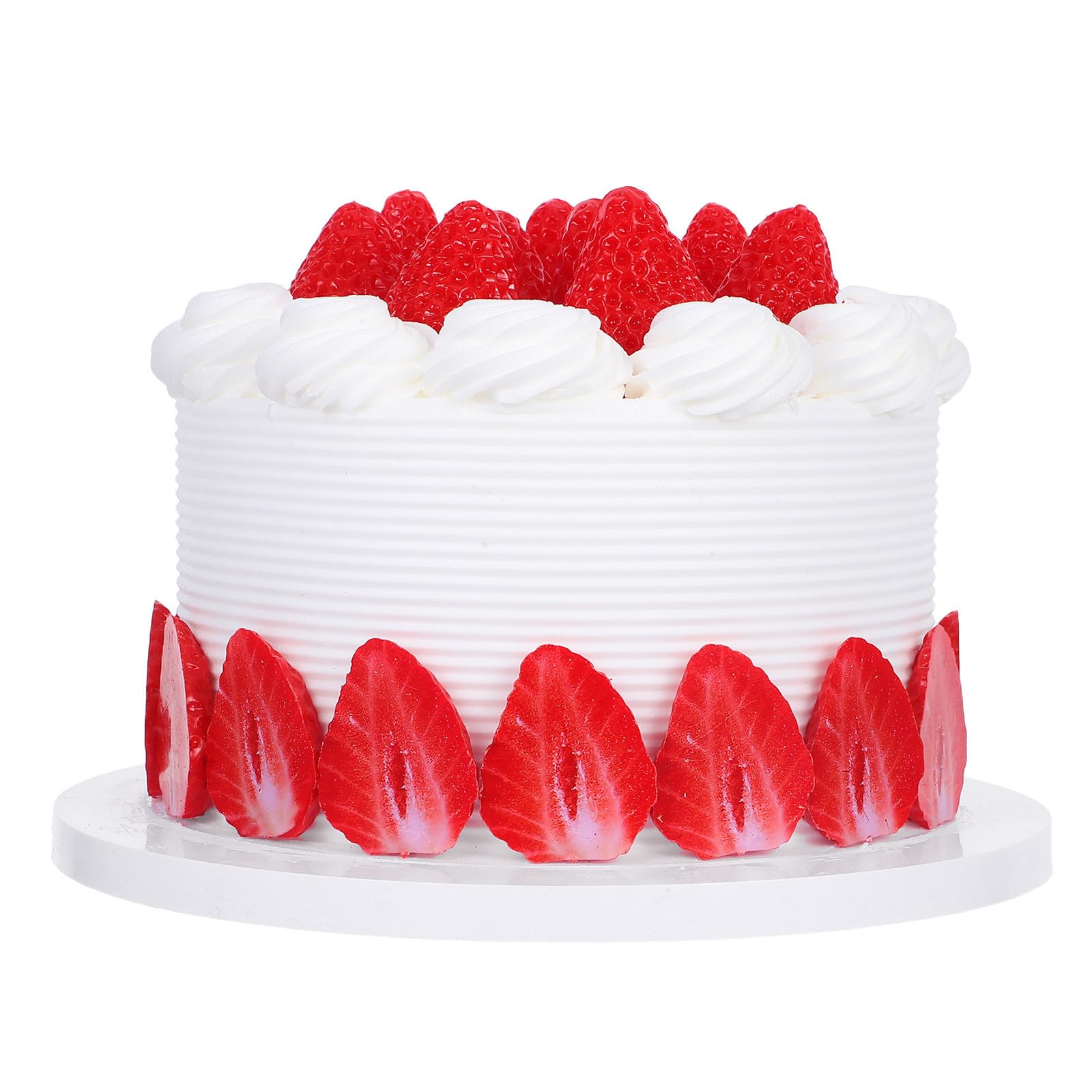 6 Pollici Torta Artificiale Realistica da Esposizione per Compleanno | Alimentare Decorativa Riutilizzabile, Schiuma e Plastica, Facile da Pulire, per Matrimoni e Feste