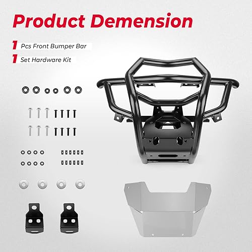Miniatura 4 de KEMIMOTO Parachoques delantero X3 compatible con Can-Am Maverick X3 y Max Turbo R RR 2017-2025 Reemplaza OEM #715002878