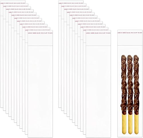 Miniatura 5 de DecorBess Bolsas de celofán resellables largas de 3 x 11 pulgadas, 200 bolsas adhesivas transparentes OPP bolsas de celofán autosellantes de 2 mil