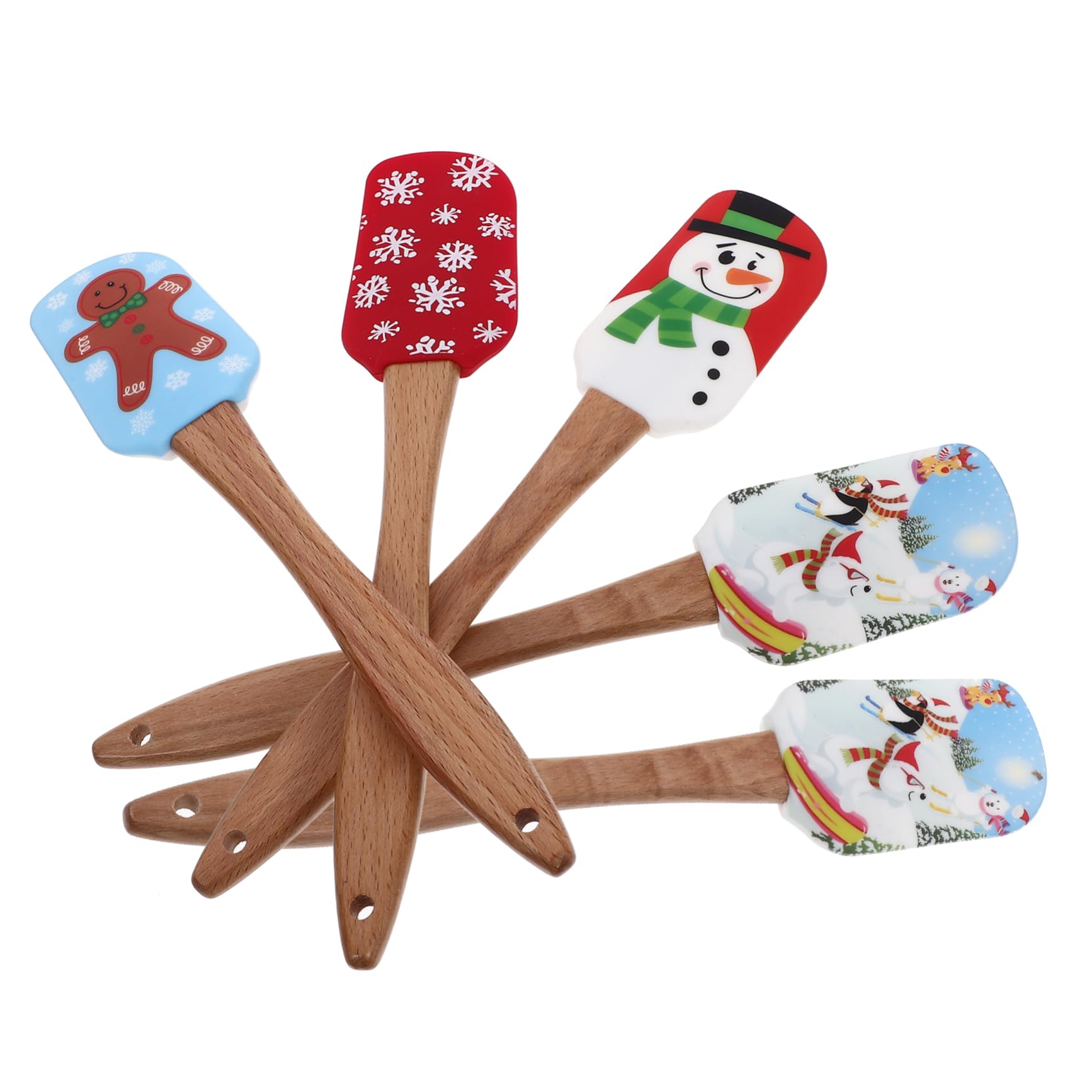 MAGICLULU 3 Sätze Silikon Sahne Spatel Backspatel Kuchenspatel Backzubehör Plätzchen Dekorations Backwerkzeug Set Ofenmatte Praktischer Backpinsel Haushalts Backwerkzeug 5 Stück * 3