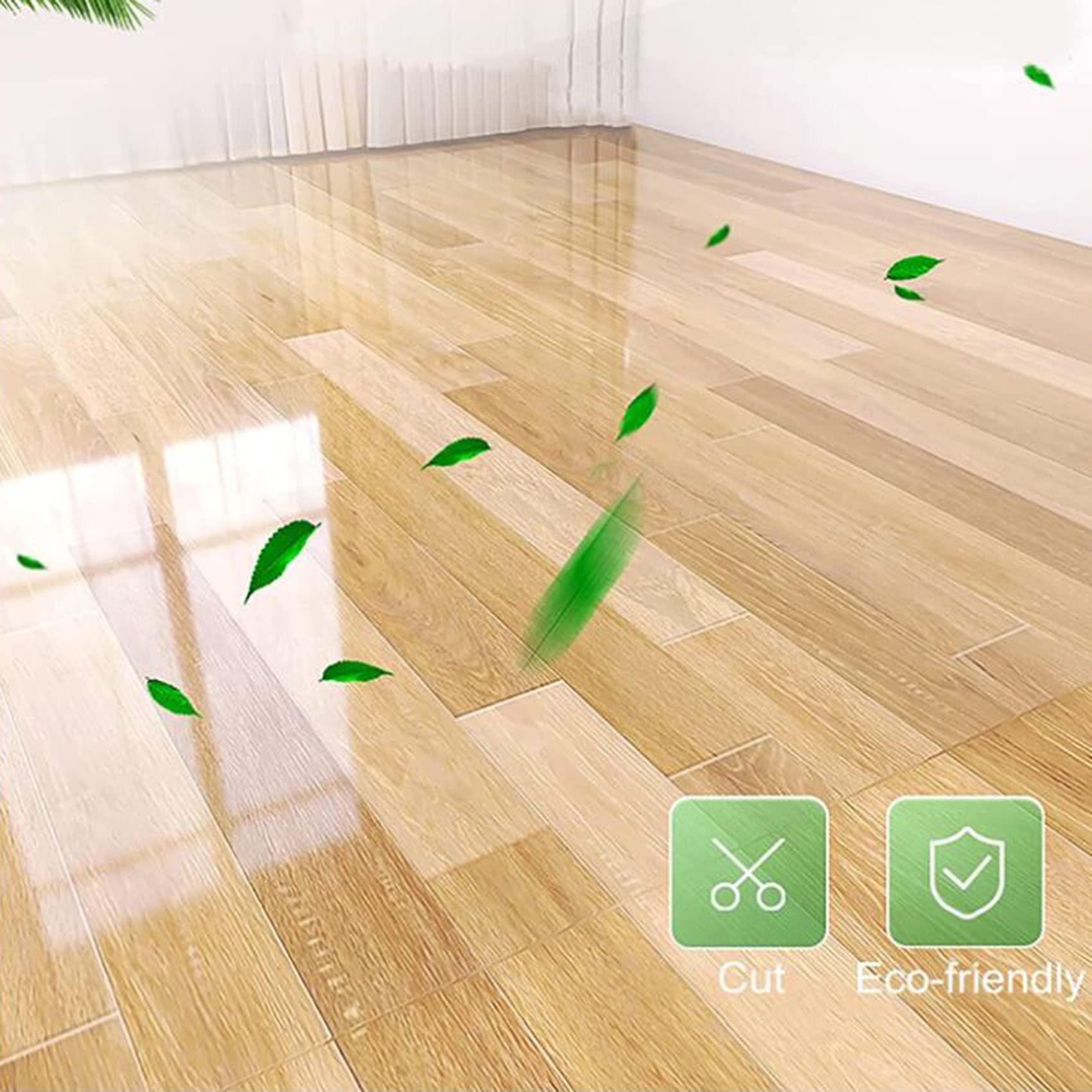 1,5 mm transparente runde Hartholz-Bodenschutzmatte Lar Area Teppich für Flur Küche Treppen – erhältlich in 70 cm bis 280 cm Größen