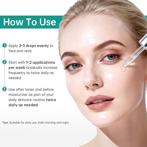 Miniatura 6 de BOLI Suero de ácido azelaico para cara, esencia equilibrante suavizante con ácido saicílico niacinamida retinol (1.01 fl oz)