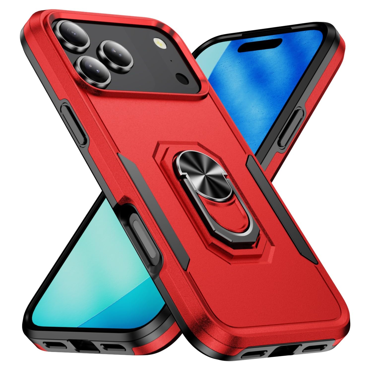 Coque iPhone 17 antichute silicone rigide rouge contre les casses - 7