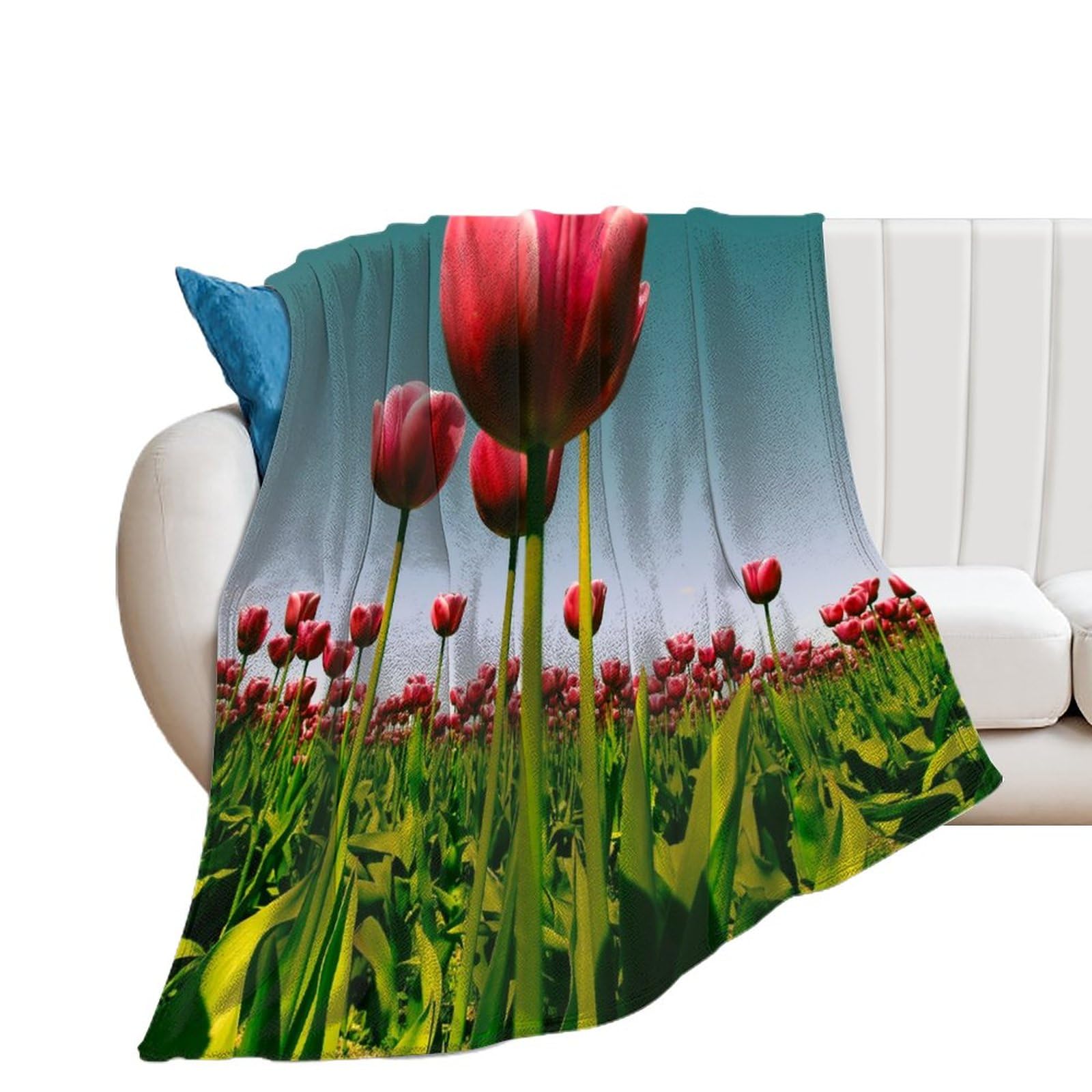 Couverture polaire tulipe en flanelle de qualité supérieure pour lit douillet