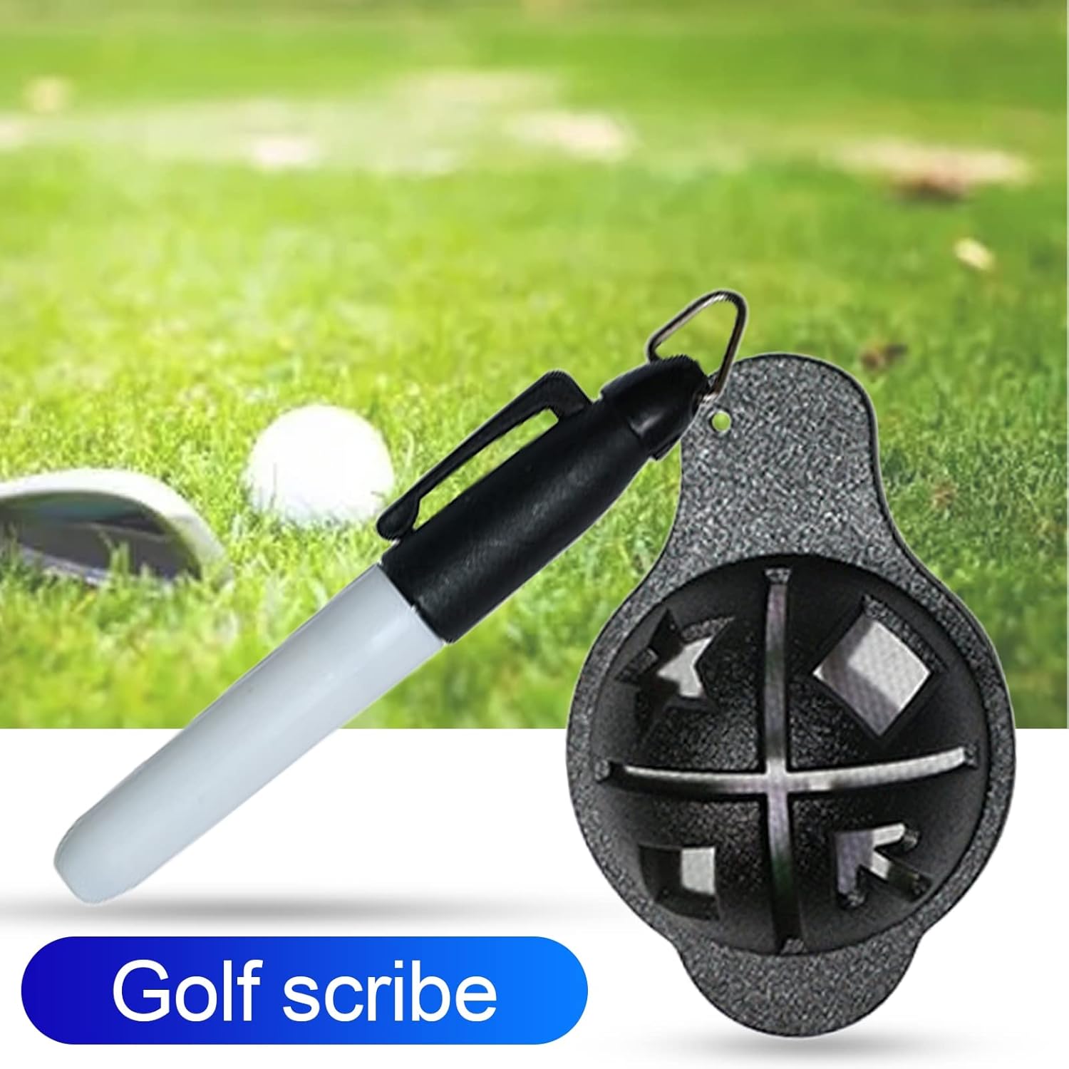 review Floralby Golf Alignment Marker Pen Lightweight Golf Ball Line Clip 2Pcs/Set Durable
