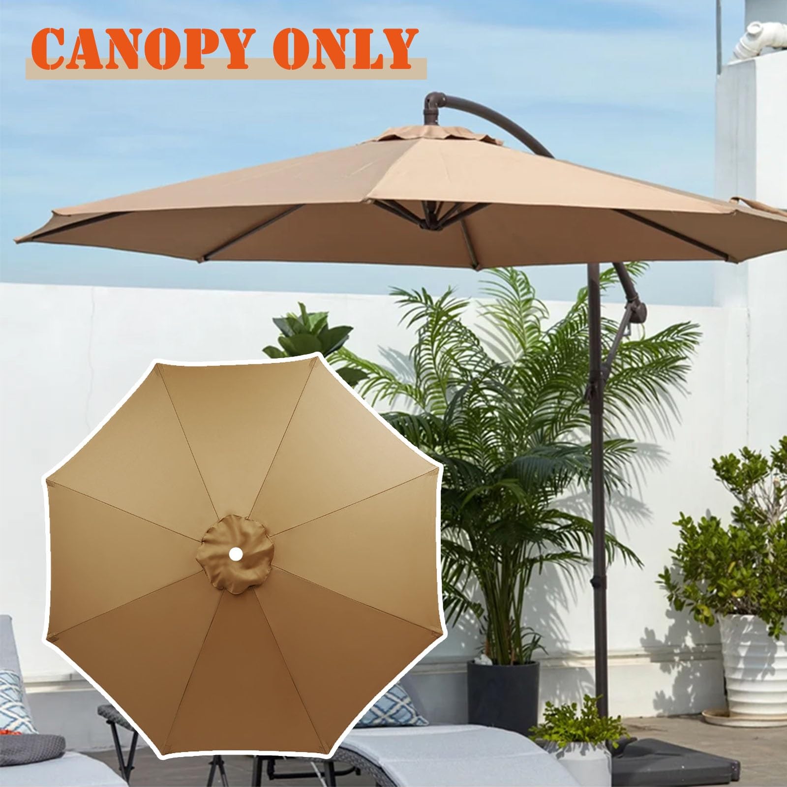 Générique 2.0m~3.5m Auvent De Rechange pour Parasol, Imperméable