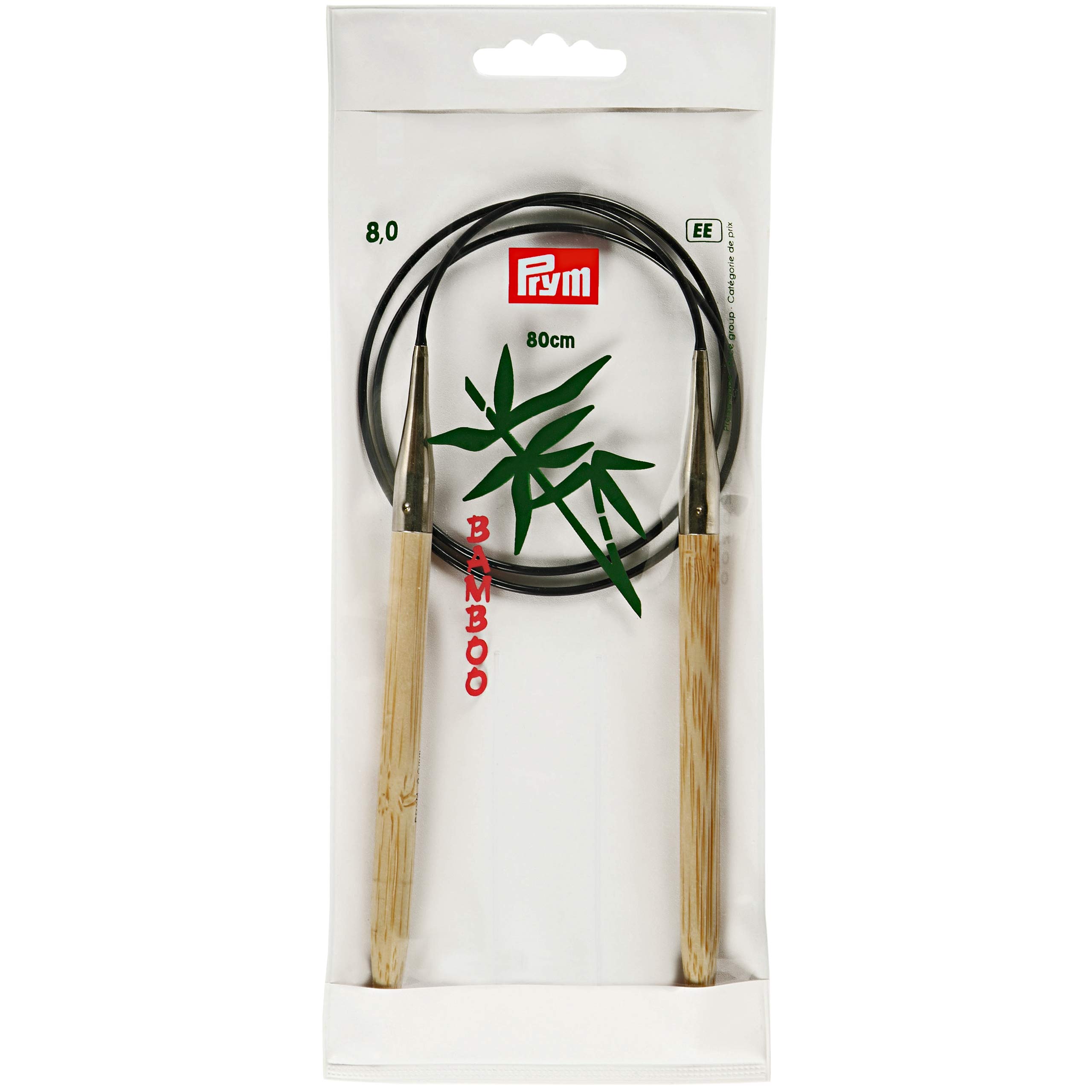 Prym Rundstricknadeln Aus Bambus – 8 Mm, 80 Cm Länge – Ideal Für Ärmel & Halsausschnitte