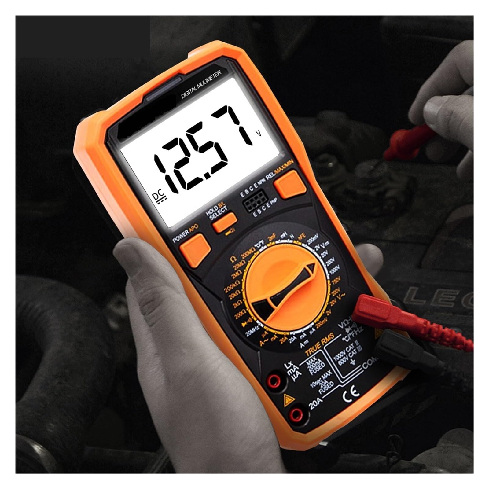 DELURA Multímetro Digital Inductancia 20H Alta Precisión 2000uF Capacímetro 20MHz Frecuencia Medición De Temperatura con LCR