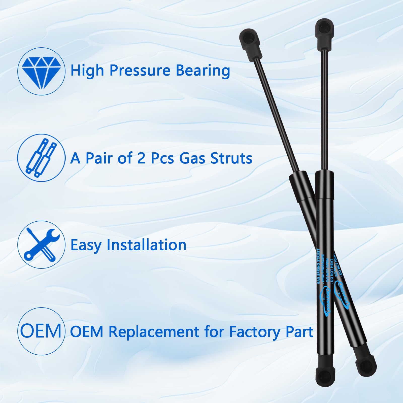 2x Aggiornata Molle a Gas Ammortizzatori Posteriori per Smart City Coupe Fortwo 1998-2007 PAIR Posteriore Pistoni per Portellone Sostituire #430719063300, 0409100013, 10927732, 0000618V007