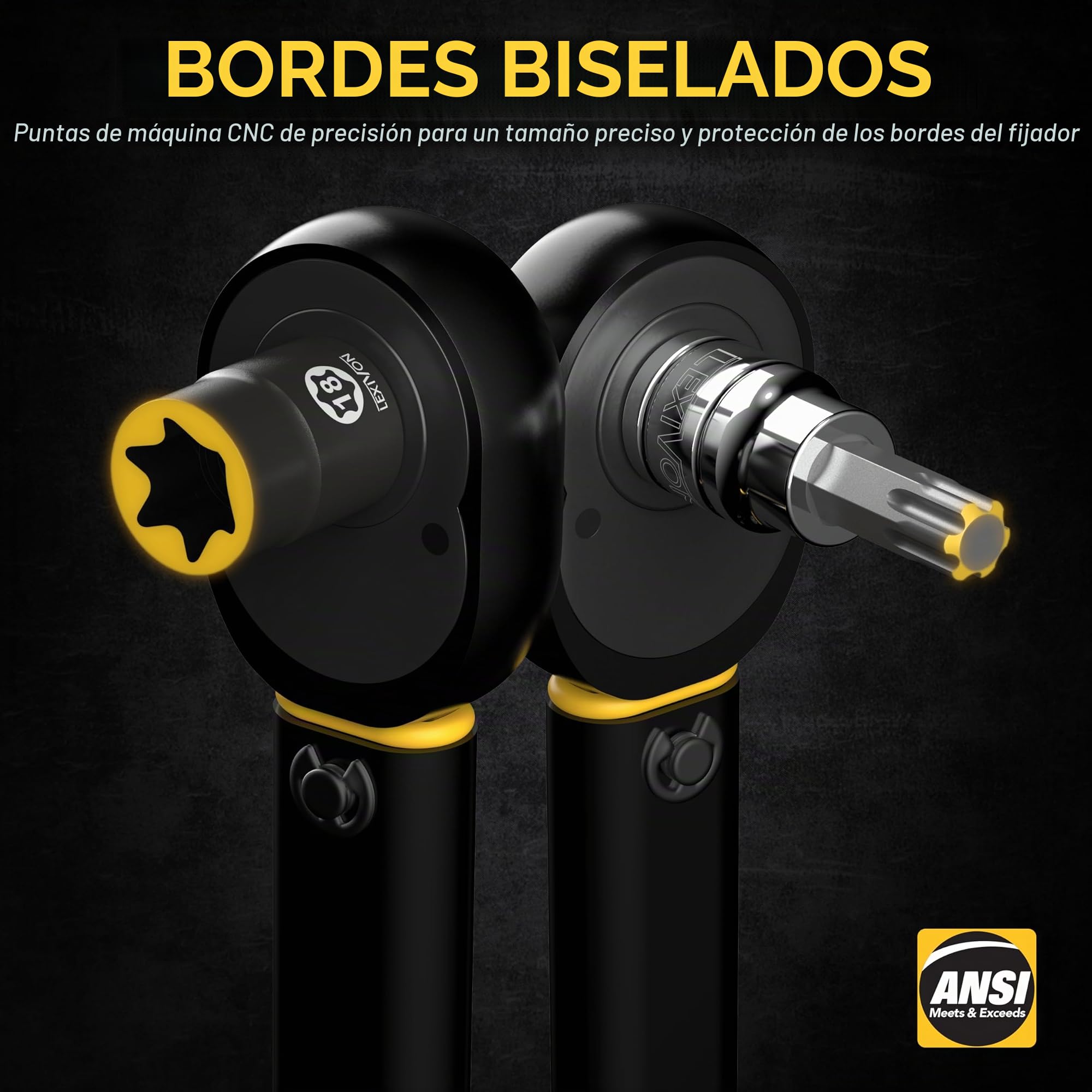 LEXIVON Master Torx - Juego de brocas y llaves de vaso de aleación S2 de alta calidad y acero Cr-V | 25 piezas, enchufe de broca T8-T60 y E-Torx E4-E22 | Caja de almacenamiento resistente (LX-148)