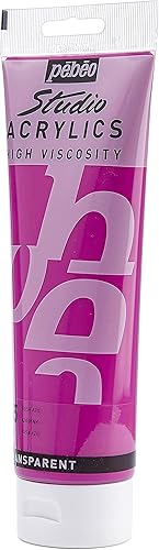 Vista 34 de Pebeo Studio Acrílicos de Alta Viscosidad, Acrílico Fino, 250 ml - Azul Turquesa