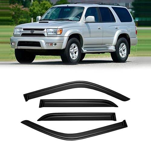 Miniatura 75 de Visera de ventana para Jeep Cherokee 1984-2001 (Excluye Modelo Limited), Protectores Guards Shields de lluvia de canal exterior, Deflector