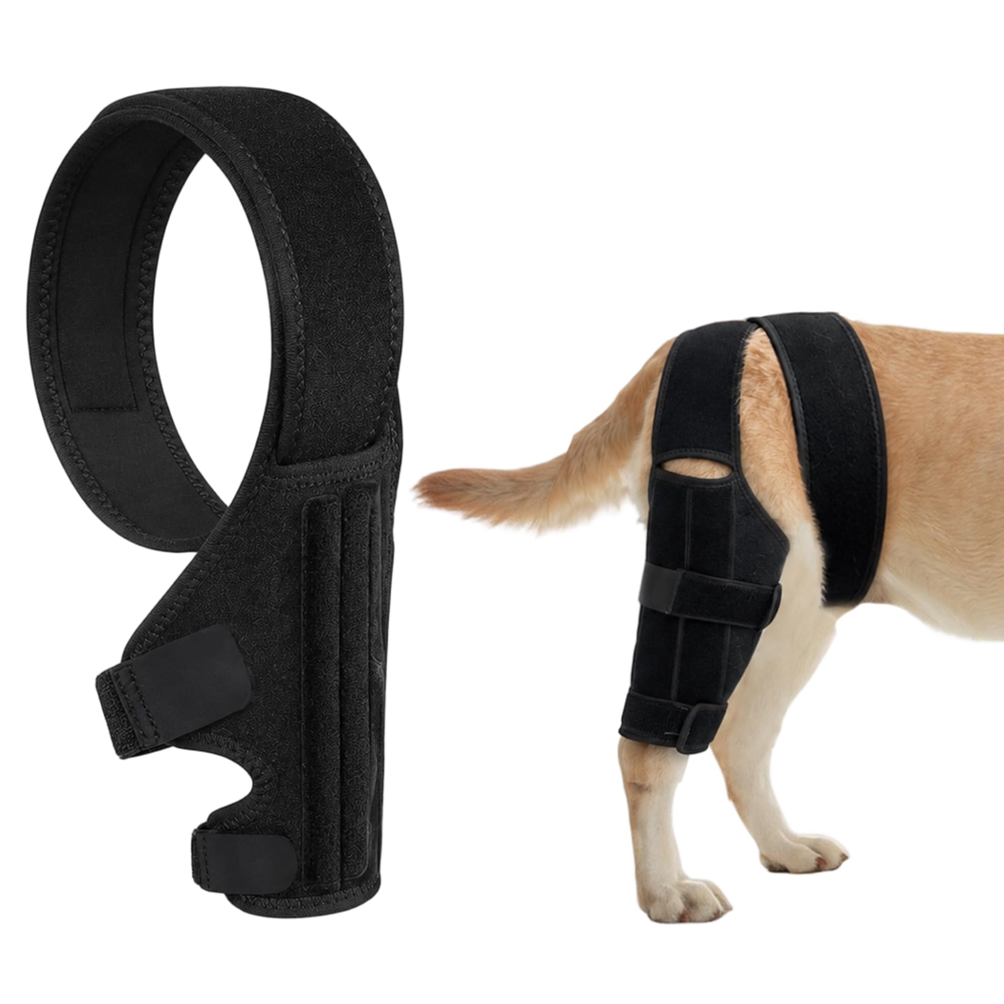 HACRAHO Dog Knee Brace for ACL & CCL, Hind Leg Support Wrap(L)