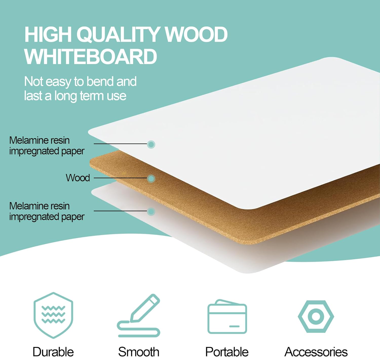 30 Pack Small White Boards, 9"x12" Double Sided Personal Dry Erase Boards Portable Handheld Whiteboards for Kids, Students, Teacher School, Include 30 Markers, 30 Erasers, 30 Pen Clips