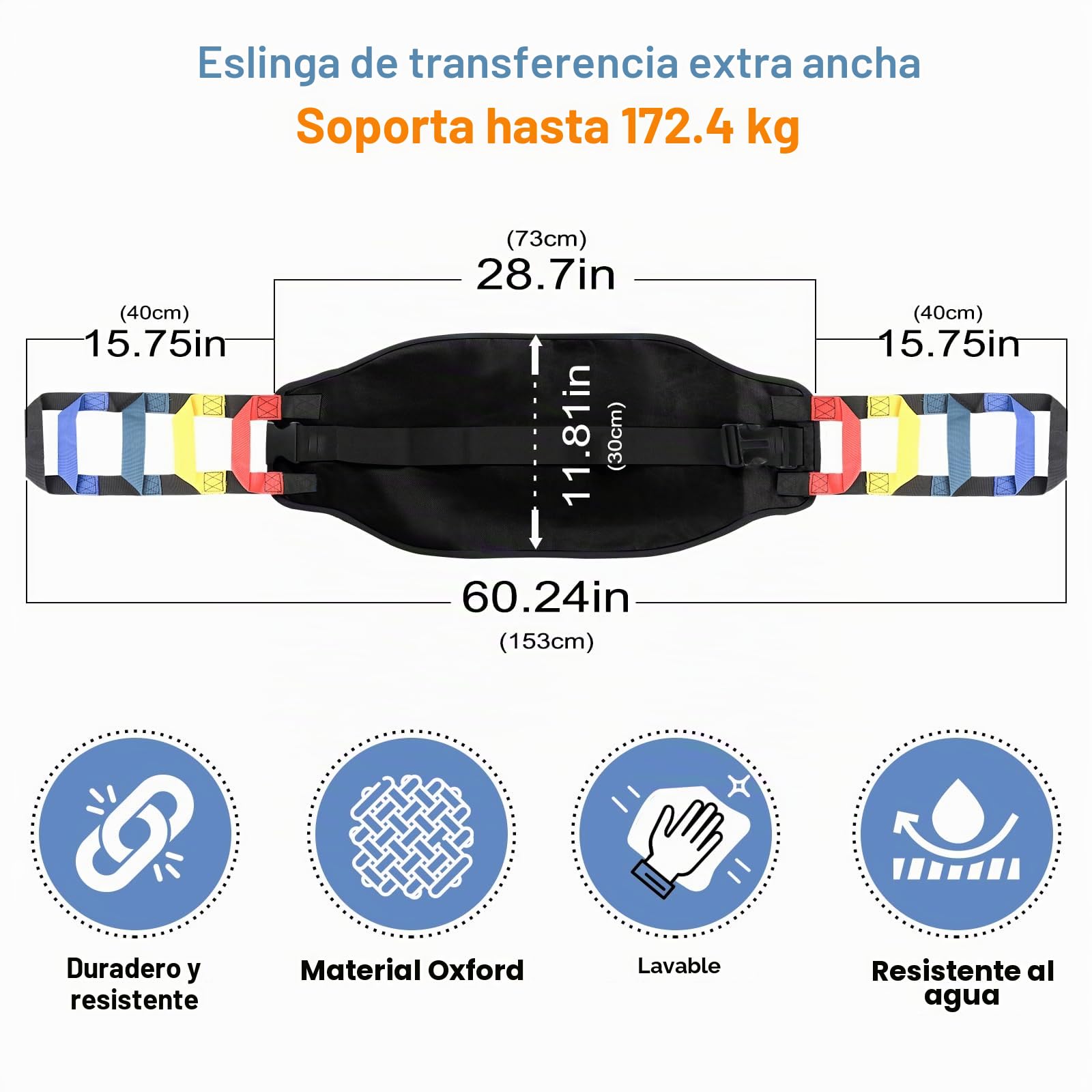 Correa de transferencia, cinturón de transferencia para ancianos, cinturones de marcha para personas mayores, cinturón de elevación de pacientes resistente, ayuda de elevación de movilidad, cinturón
