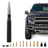 BJSIA Upgrade Universal Car Antenna Compatible with Ford, Dodge, Chevrolet, GMC, Jeep, Toyota Truck Antenna - Made of Rugged Billet and Aluminum, Gray, Car Accessories