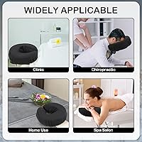 Vista 6 de 24 Pcs Face Cradle Covers for Massage Table Microfiber Reusable Soft Thicker Massage Table Head Rest Covers Bulk Oil Proof Headrest Cradle Sheets