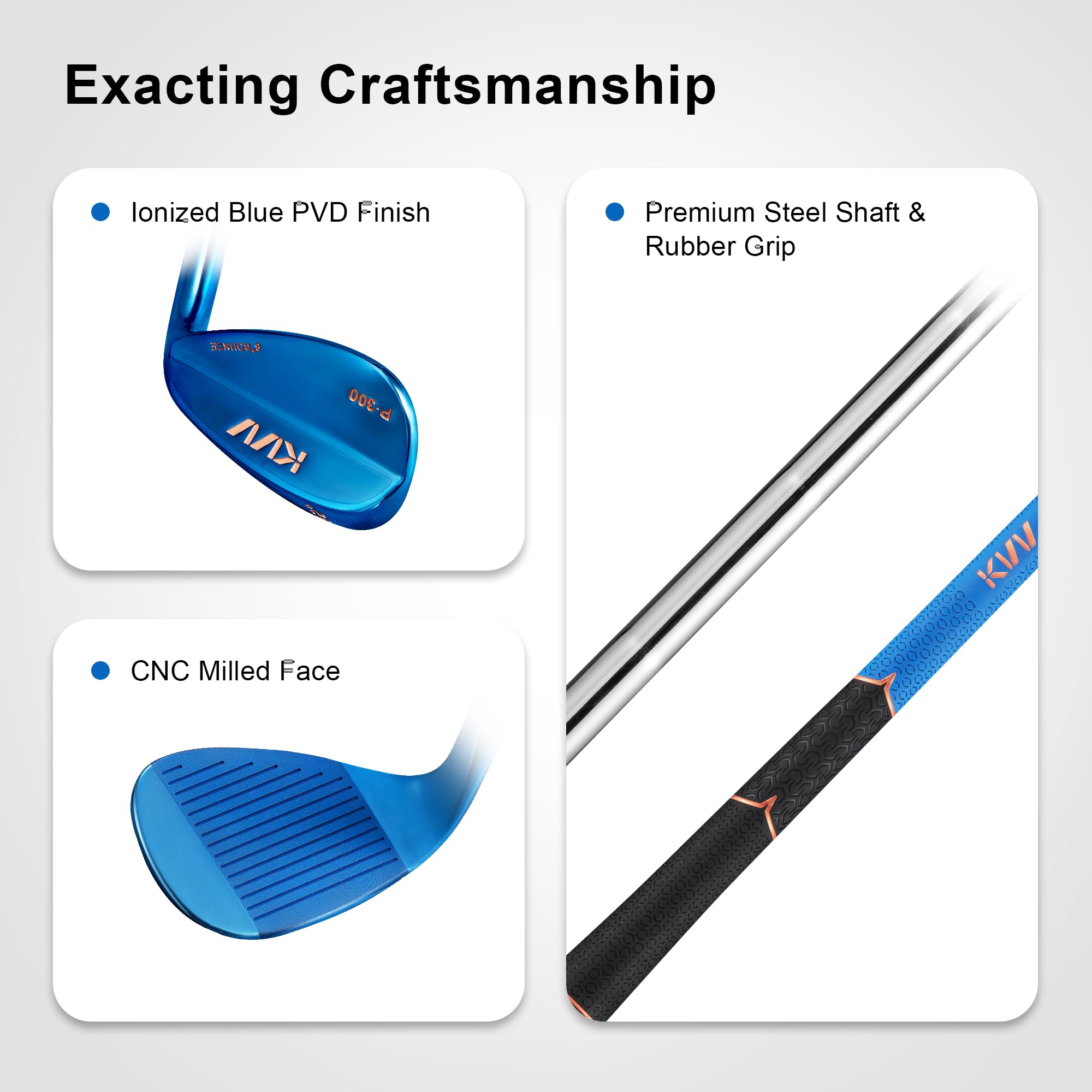 Amazon.com : KVV Premium Golf Wedge with Ionized Blue PVD Finish
