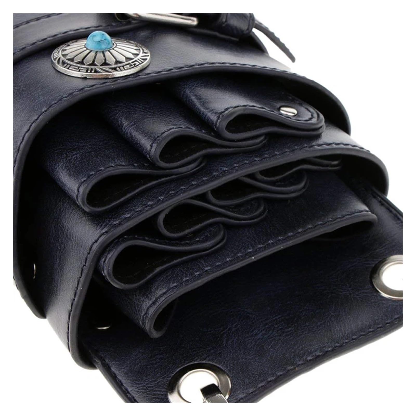 Borsa Per Attrezzi Da Parrucchiere Fondina in pelle for forbici, fondina con cintura, parrucchieri, parrucchiere, da barbiere, porta-cintura(Dark Coffee)