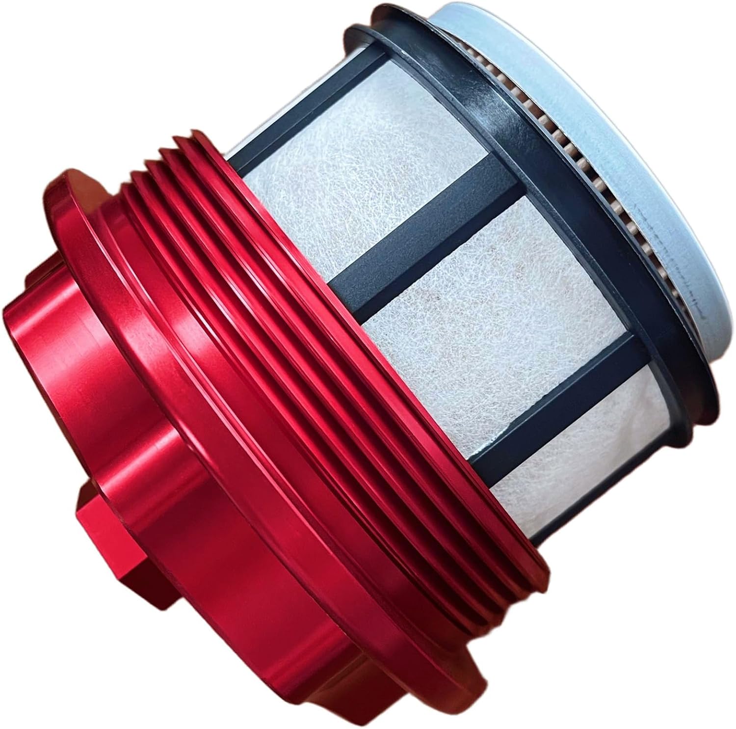 iFJF FD-4596 Fuel Filter and F81Z9G270BA luminu Fuel Filter Cap Replacement for Powerstroke 7.3L E350 E450 E550 2003 F250 F350 F450 F550 Super Duty 1999-2003 F81Z9N184AA 1831193C91 (Red Cap)