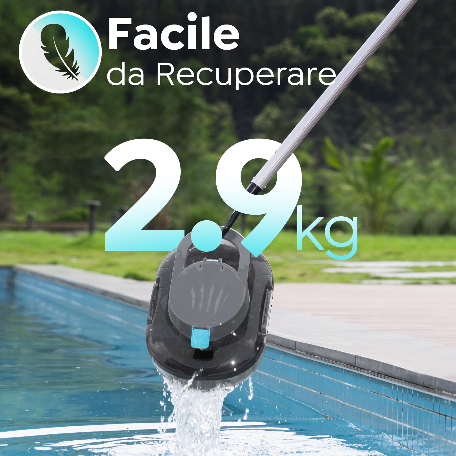 S1PRO (Versione 2026) Robot Piscina Senza Fili, 120 Min di Pulizia, Doppio Motore Aspiratore Piscina, Ricarica 2,5 Ore, per Piscine a Fondo Piatto Fino a 100 m², Grigio