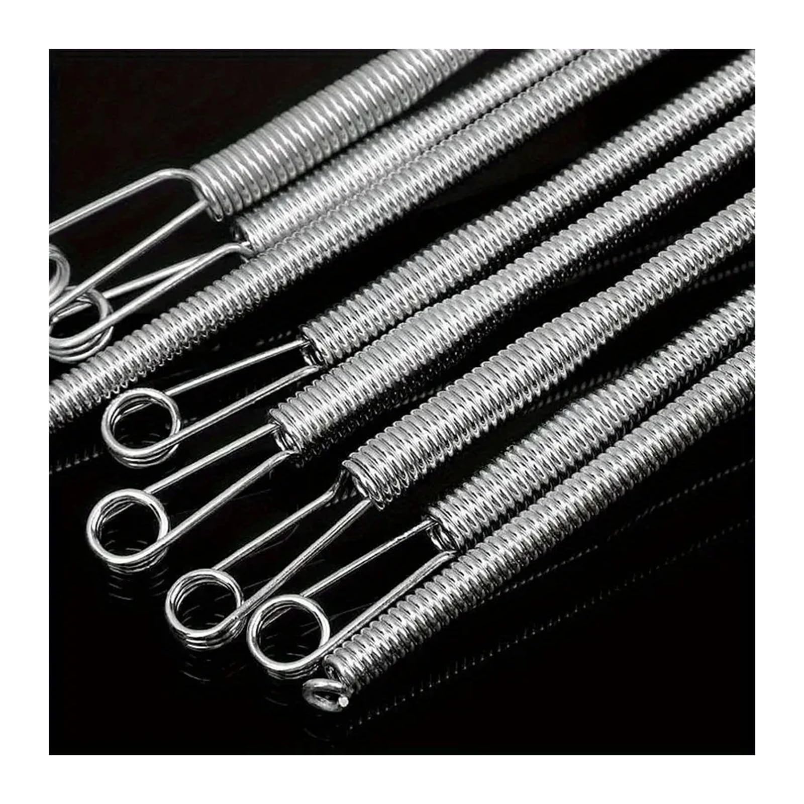 Zacisk sprężynowy do gwintowania ze stali nierdzewnej, srebrny 1/3/5 szt. Sznurki do gwintowania Sznurki do ściągania(20PCS)