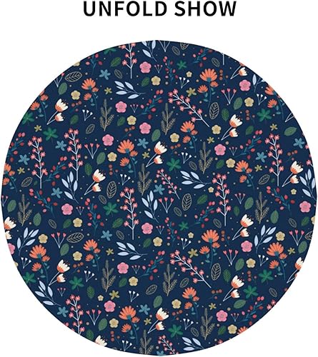 Miniatura 3 de Mantel redondo de primavera y verano de 60 pulgadas, diseño de flores silvestres, diseño de flores silvestres, mantel redondo de poliéster lavable