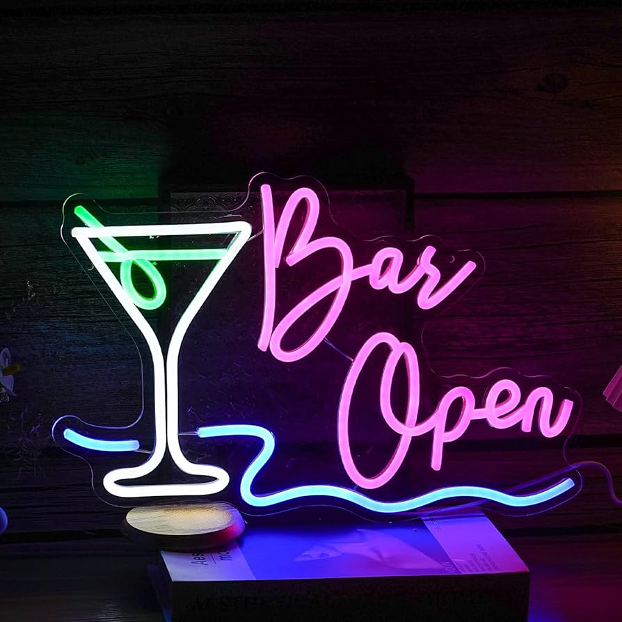 テキーラ ネオン LED 看板 メキシコ パーティー BAR PUB ショット Bar Open Neon Sign Dimmable LED Cocktail Neon Lights Signs