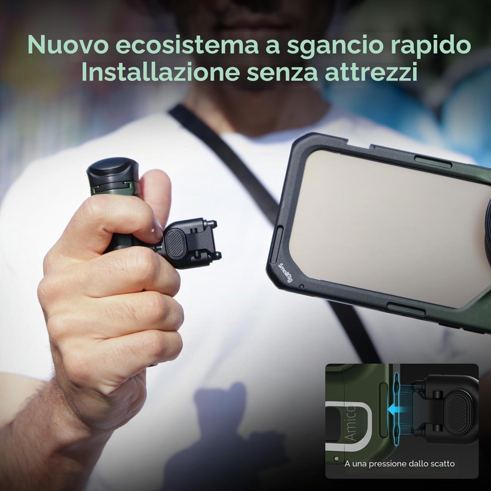 SMALLRIG x Brandon Li Mobile Video Kit per iPhone 15 Pro Max con Maniglie a Sgancio Rapido Wireless, Filtro VND Magnetico da 67 mm Migliorato, Adattatore per Filtro da 67 mm - 4407B