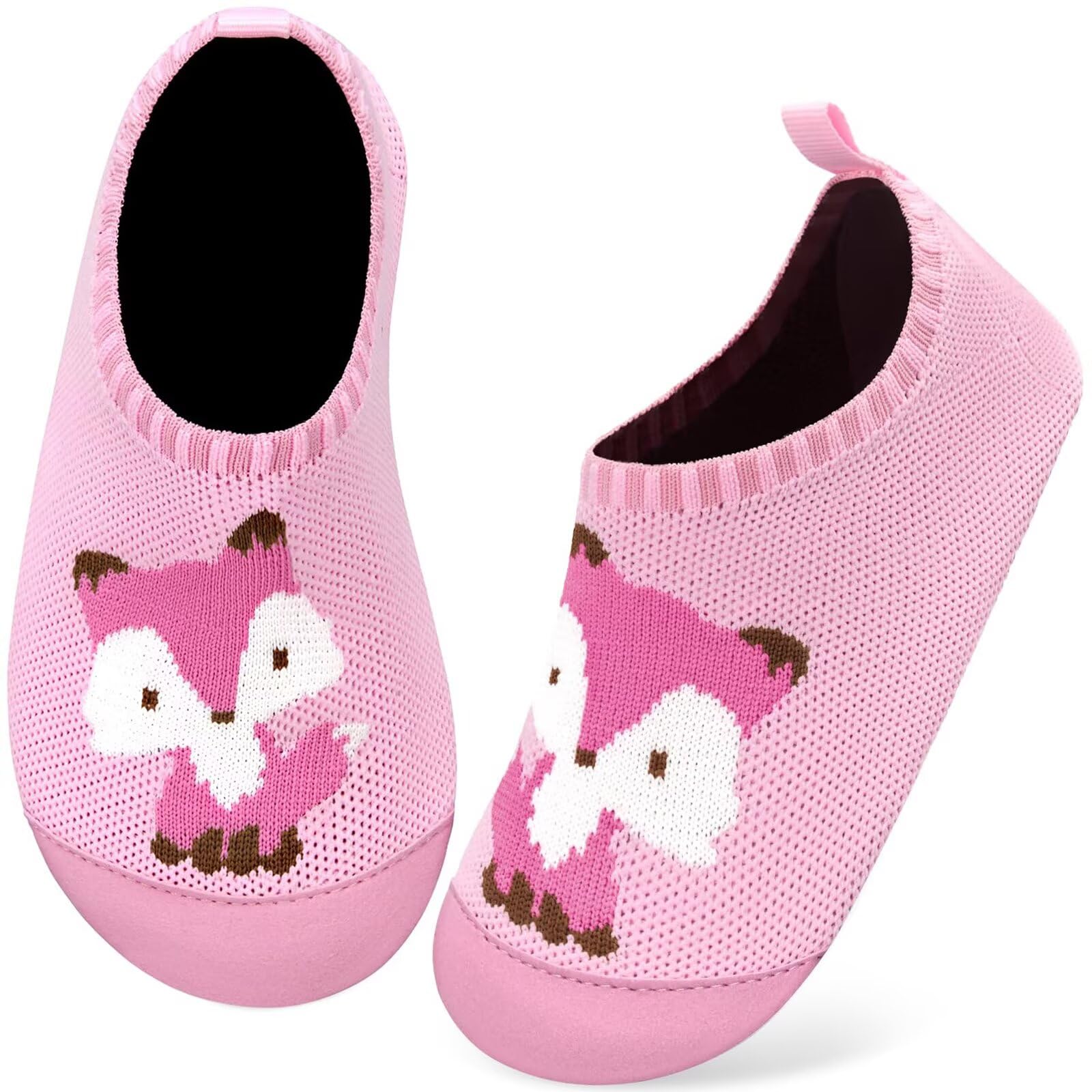 Kyopp Hausschuhe Kinder Junge Mädchen Pantoffeln Atmungsaktive Rutschfest Turnschläppchen Weich Barfussschuhe für Lauflernschuhe Kindergarten Slippers Gr.20-35