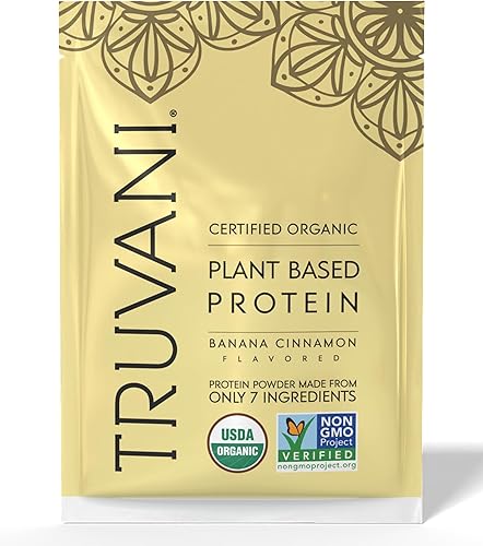 TRUVANI Polvo de proteína a base de plantas Proteína orgánica certificada USDA en polvo vegano sin OMG sin gluten