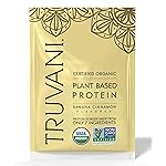 Truvani Vegan Pea Protein Powder | Banana Cinnamon | 20g Organic Plant Based Protein | 1 Serving | Keto | Gluten & Dairy Free | Low Carb | No Added Sugar