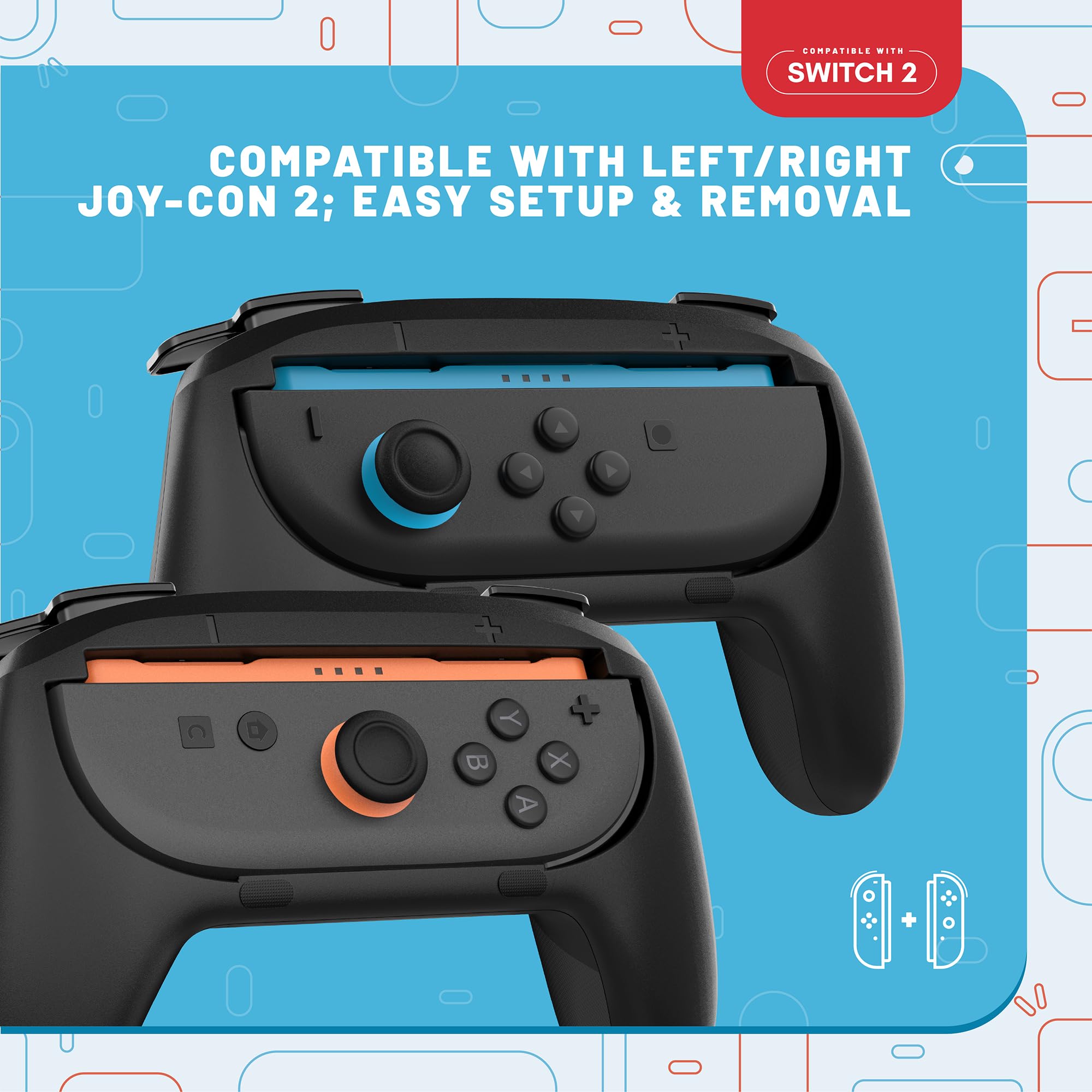 STEALTH Joy-Con uchwyty kompatybilne z Switch 2 - dwupak