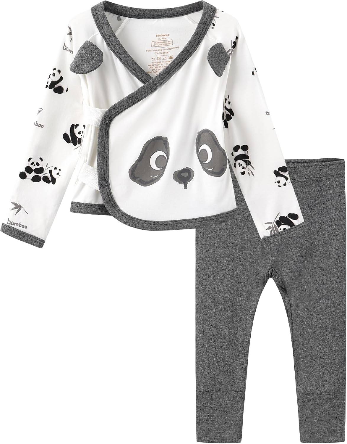 Newborn Baby Girls Clothes Set Long Sleeve Kimono Top and Pants Sets Outfit Viscose from Bamboo Outfits