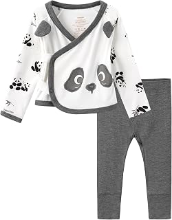 Newborn Baby Girls Clothes Set Long Sleeve Kimono Top and Pants Sets Outfit Viscose from Bamboo Outfits