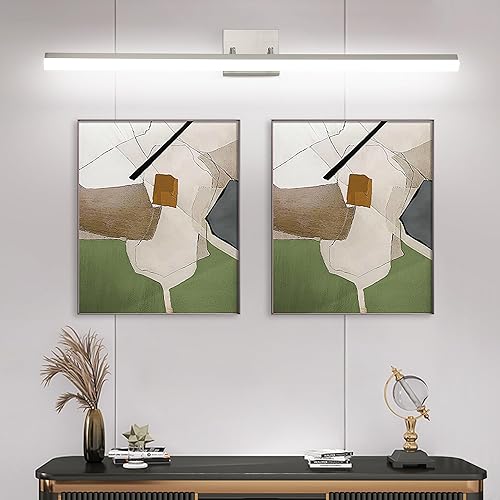 Miniatura 4 de Lámpara LED de tocador de 36 pulgadas, 36 W, 2500 lm, moderna lámpara de baño ajustable de níquel cepillado sobre el espejo, barra de luz regulable