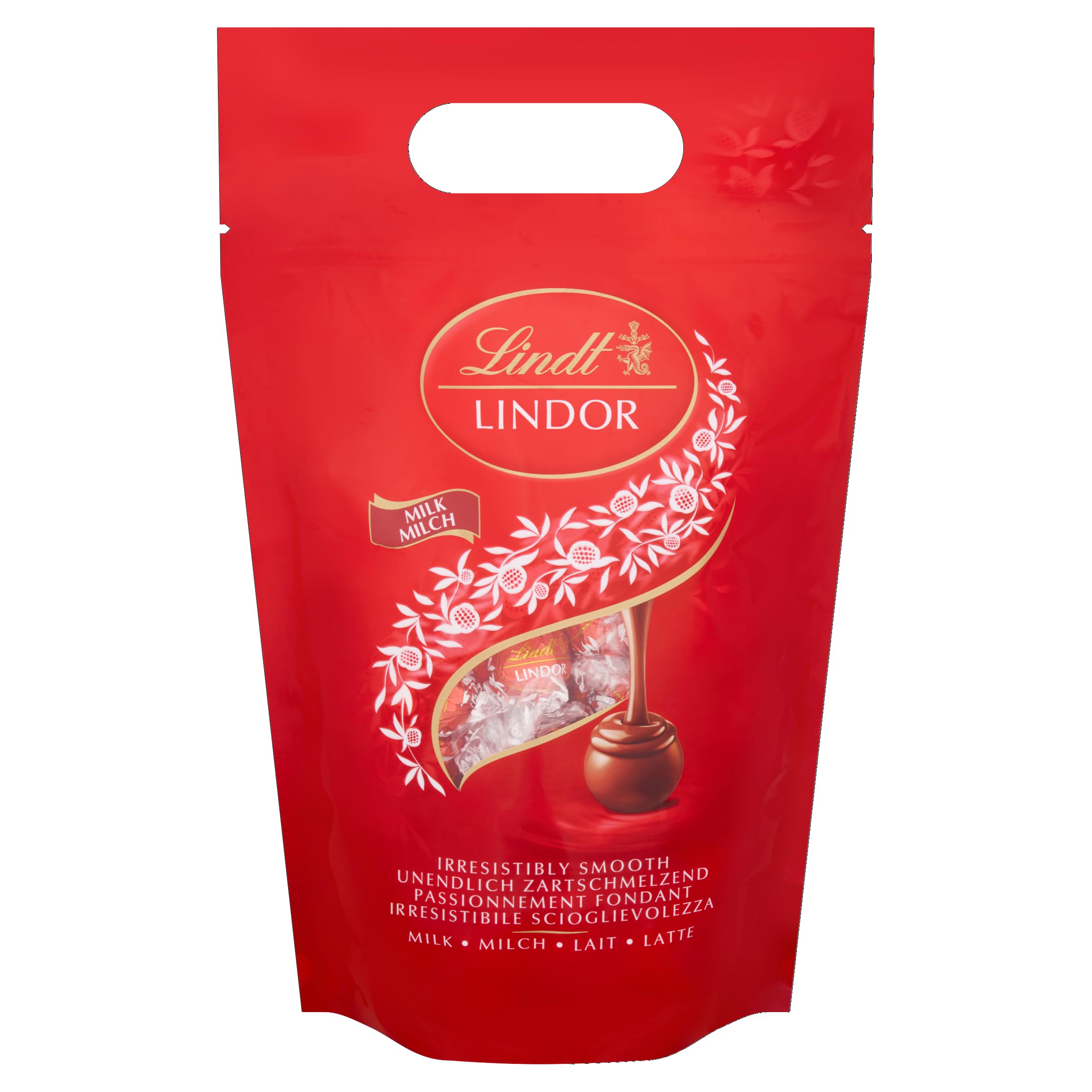 Lindt LINDOR bombones chocolate con leche - Aproximadamente 80 bolas, 1kg - bombón de chocolate con relleno de chocolate cremoso perfecto para compartir y regalar