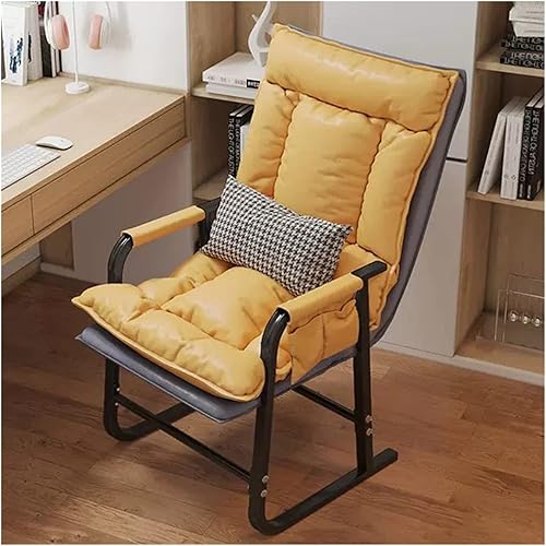WIGSELBL Silla de bañera de tela con soporte lumbar para sala de estar, con respaldo ajustable y bolsillos laterales, sofá tapizado, silla auxiliar