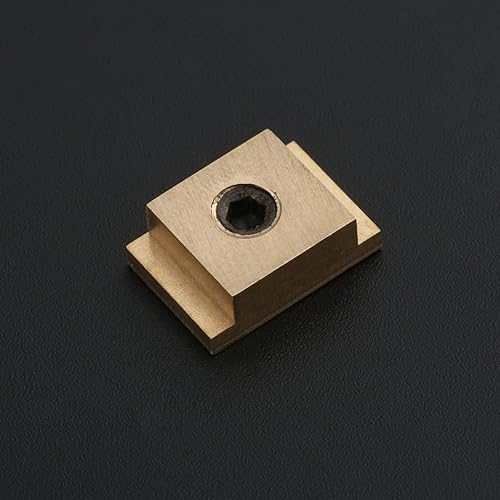 Miniatura 7 de Juego de 26 moldes de sellos romanos de latón con ranura en T de 2.0 in, incluye orificios para tornillos de 0.315 in de diámetro y varillas para un